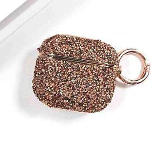 For AirPods 4 Electroplating Glitter Diamond Wireless Earphone Protective Case(Rose Gold)