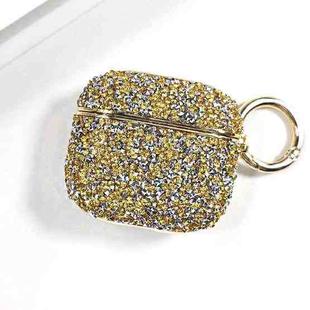 For AirPods 4 Electroplating Glitter Diamond Wireless Earphone Protective Case(Gold)