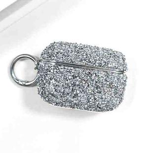 For AirPods Pro 2 Electroplating Glitter Diamond Wireless Earphone Protective Case(Silver)