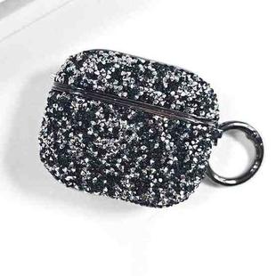 For AirPods 3 Electroplating Glitter Diamond Wireless Earphone Protective Case(Dark Blue)