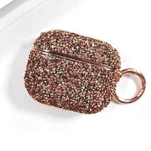 For AirPods 3 Electroplating Glitter Diamond Wireless Earphone Protective Case(Rose Gold)