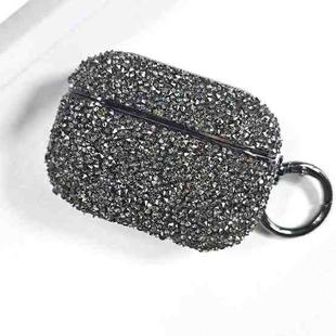 For AirPods Pro Electroplating Glitter Diamond Wireless Earphone Protective Case(Black)