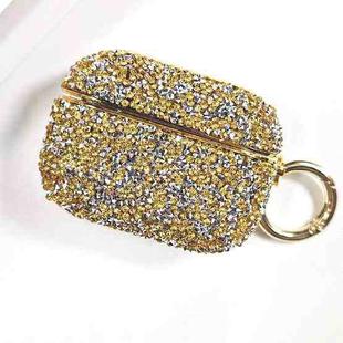 For AirPods Pro Electroplating Glitter Diamond Wireless Earphone Protective Case(Gold)