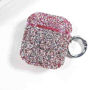 For AirPods 2 / 1 Electroplating Glitter Diamond Wireless Earphone Protective Case(Pink)
