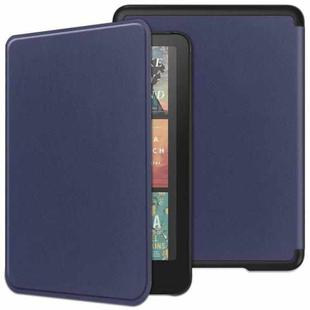 For Amazon Kindle 12th Gen 2024 Custer Texture Voltage Solid Color Leather Smart Tablet Case(Dark Blue)
