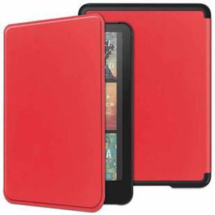 For Amazon Kindle 12th Gen 2024 Custer Texture Voltage Solid Color Leather Smart Tablet Case(Red)