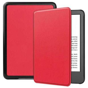 For Amazon Kindle 11th 2022 / 2024 Custer Texture Voltage Solid Color Leather Smart Tablet Case(Red)