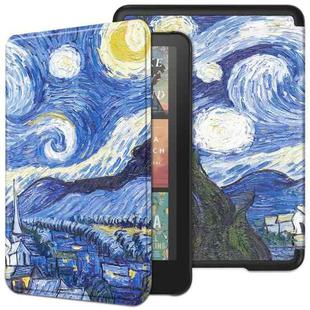 For Amazon Kindle 12th Gen 2024 Custer Texture Painted Voltage Leather Smart Tablet Case(Starry Sky)