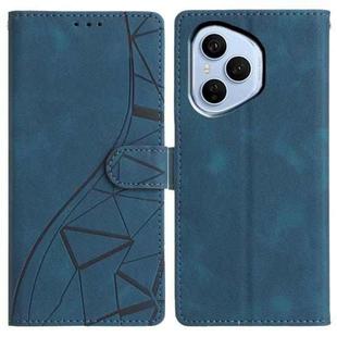 For Honor 400 Pro Global 160.8mm Triangles Embossed Leather Phone Case(Blue)