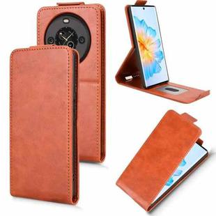 For Fossibot S3 Pro Magnetic Vertical Flip Leather Phone Case with Buckle(Brown)