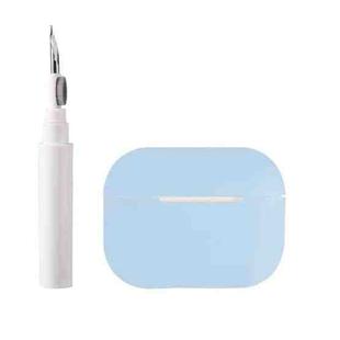 For AirPods Pro 2 Silicone Earphone Protective Case with Cleaning Pen(Blue)