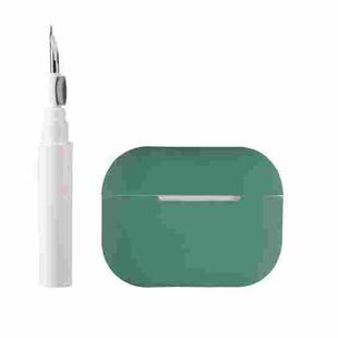 For AirPods Pro 2 Silicone Earphone Protective Case with Cleaning Pen(Green)