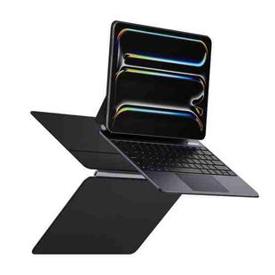 For iPad Pro 13 2024 DUX DUCIS MK Pro Series Floating Magnetic Keyboard Tablet Leather Case(Black)