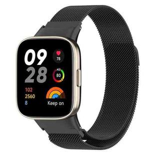 For Redmi Watch 3 xDfind Milanese Magnetic Metal Steel Mesh Watch Band(Black)