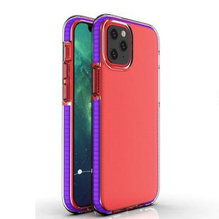 For iPhone 12 mini TPU Double-color Shockproof Protective Case(Purple)