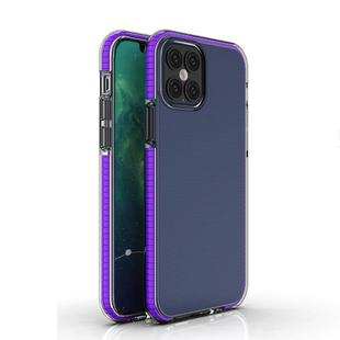 For iPhone 12 / 12 Pro TPU Double-color Shockproof Protective Case(Purple)