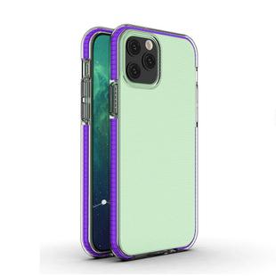 For iPhone 12 / 12 Pro TPU Double-color Shockproof Protective Case(Purple)