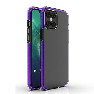 For iPhone 12 Pro Max TPU Double-color Shockproof Protective Case(Purple)