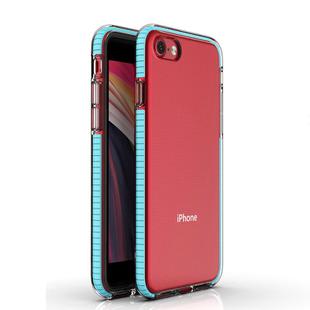 For iPhone SE 2022 / SE 2020 TPU Double-color Shockproof Protective Case(Sky Blue)