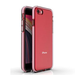 For iPhone SE 2022 / SE 2020 TPU Double-color Shockproof Protective Case(Pink)