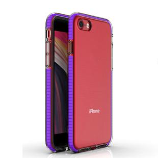 For iPhone SE 2022 / SE 2020 TPU Double-color Shockproof Protective Case(Purple)