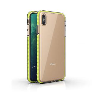 For iPhone XS Max TPU Double-color Shockproof Protective Case(Yellow)