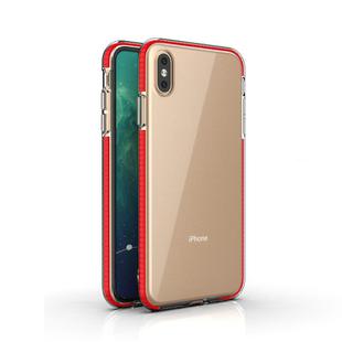 For iPhone XS Max TPU Double-color Shockproof Protective Case(Red)