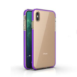 For iPhone XS Max TPU Double-color Shockproof Protective Case(Purple)