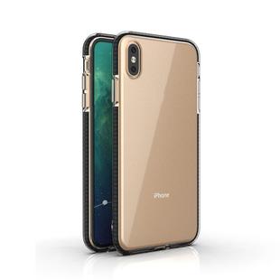 For iPhone XS Max TPU Double-color Shockproof Protective Case(Black)