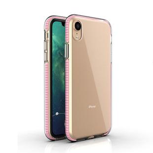 For iPhone XR TPU Double-color Shockproof Protective Case(Pink)