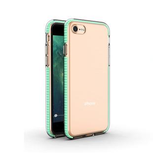 For iPhone 8 & 7 TPU Double-color Shockproof Protective Case(Mint Green)