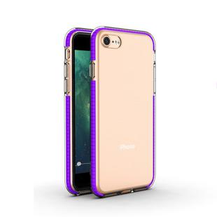 For iPhone 8 & 7 TPU Double-color Shockproof Protective Case(Purple)