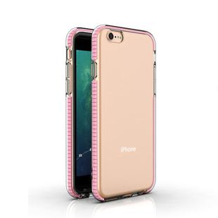 For iPhone 6 TPU Double-color Shockproof Protective Case(Pink)