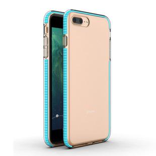 For iPhone 8 Plus & 7 Plus TPU Double-color Shockproof Protective Case(Sky Blue)