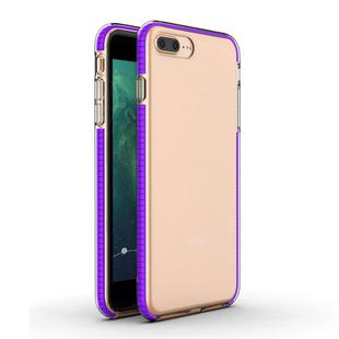 For iPhone 8 Plus & 7 Plus TPU Double-color Shockproof Protective Case(Purple)