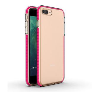 For iPhone 8 Plus & 7 Plus TPU Double-color Shockproof Protective Case(Rose Red)