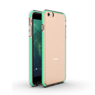 For iPhone 6 Plus TPU Double-color Shockproof Protective Case(Mint Green)