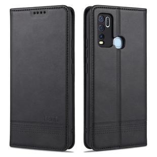 For vivo Y50 AZNS Magnetic Calf Texture Horizontal Flip Leather Case with Card Slots & Holder & Wallet(Black)
