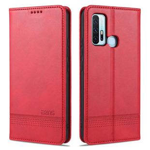 For vivo Z6 AZNS Magnetic Calf Texture Horizontal Flip Leather Case with Card Slots & Holder & Wallet(Red)