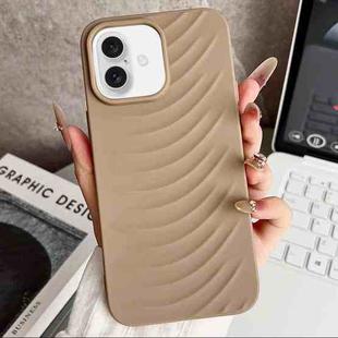 For iPhone 16 Water Ripples TPU Phone Case(Desert Gold)
