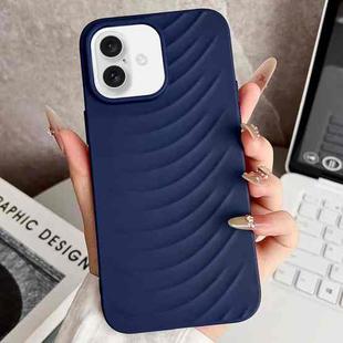 For iPhone 16 Water Ripples TPU Phone Case(Dark Blue)