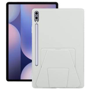 For Samsung Galaxy Tab S10+ / S9+ Folding Magnetic Holder Acrylic Leather Back Tablet Case(Grey)