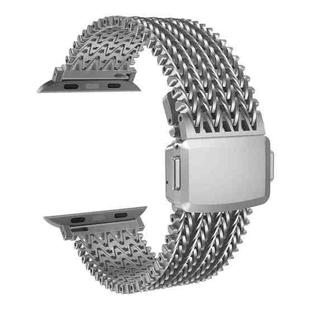 For Apple Watch 42mm / 41mm / 40mm / 38mm Mesh Magnetic Stainless Steel Watch Band(Grey)