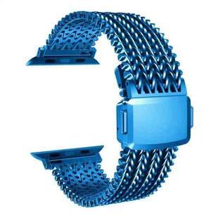 For Apple Watch 42mm / 41mm / 40mm / 38mm Mesh Magnetic Stainless Steel Watch Band(Blue)