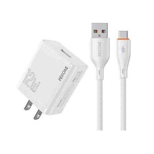 US Plug WK WP-U76 Kinkong 12W USB Charger Set(with Type-C Cable)