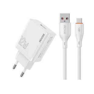 EU Plug WK WP-U76 Kinkong 12W USB Charger Set(with Micro Cable)