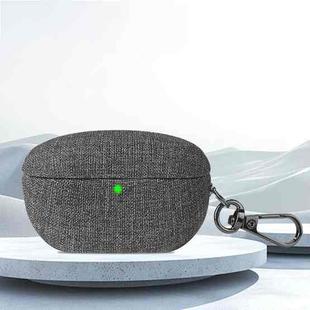 For Sony WF-1000XM5 Fine Cloth Earphone Case with Hook(Grey)
