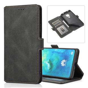 For Huawei Mate 20 Retro Magnetic Closing Clasp Horizontal Flip Leather Case with Holder & Card Slots & Photo Frame & Wallet(Black)