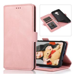 For Huawei Mate 30 Lite Retro Magnetic Closing Clasp Horizontal Flip Leather Case with Holder & Card Slots & Photo Frame & Wallet(Rose Gold)