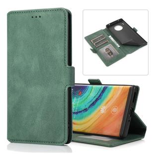 For Huawei Mate 30 Pro Retro Magnetic Closing Clasp Horizontal Flip Leather Case with Holder & Card Slots & Photo Frame & Wallet(Green)